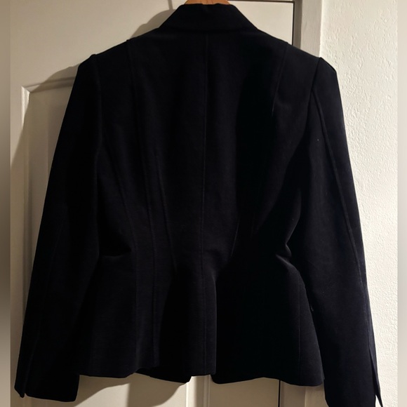 Theory black hidden button custom cut evening jacket - Picture 7 of 11